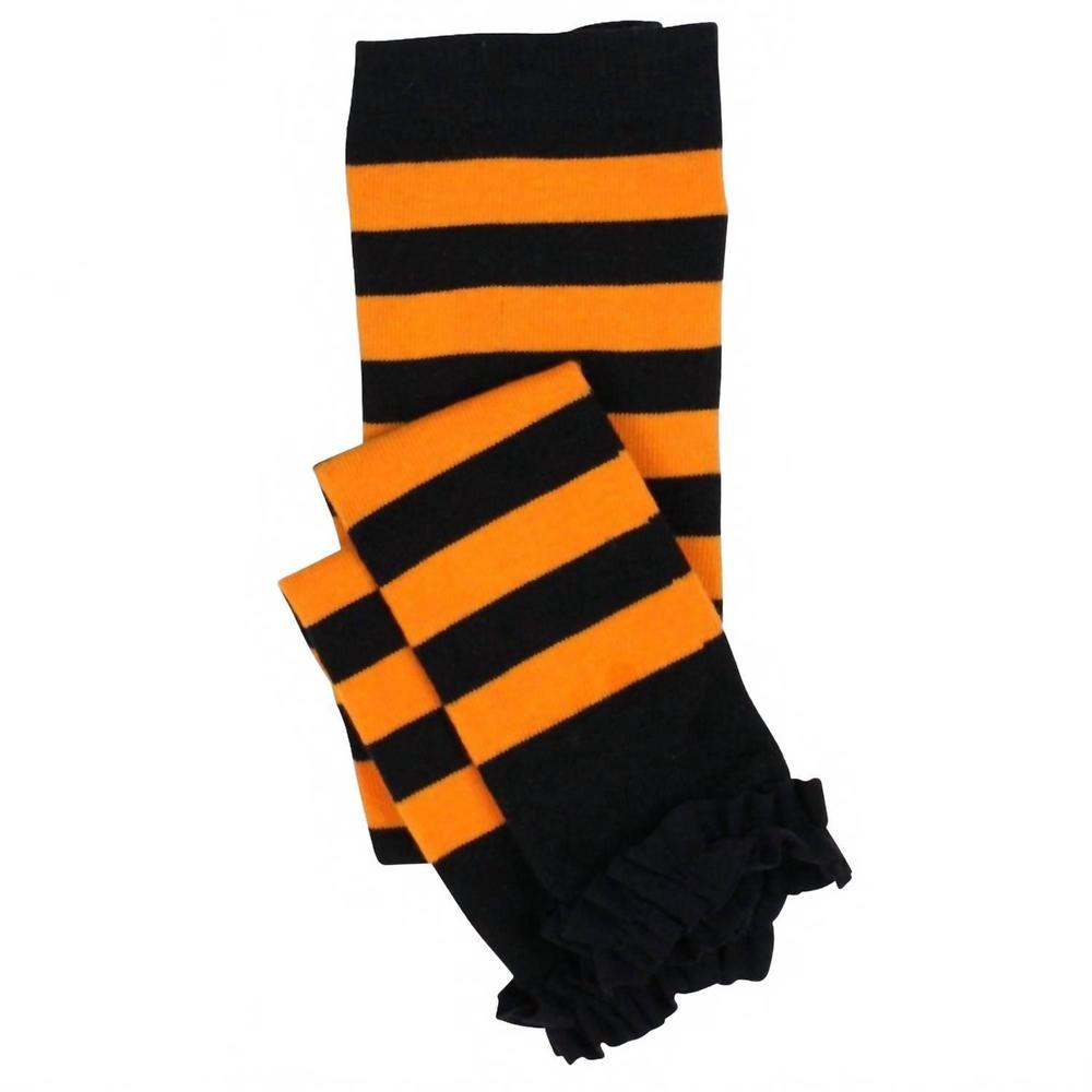 NEW RUFFLEBUTTS babies and toddlers halloween tights in black/orange